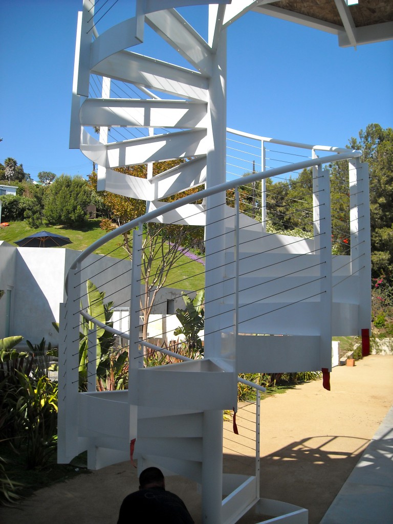 round metal stairs